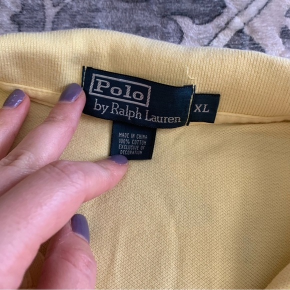 Polo by Ralph Lauren Yellow Short Sleeve Polo Size XL - Picture 3 of 4